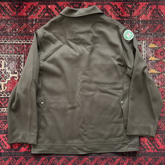 Vintage 1990s Filson Double Mackinaw Cruiser Whipcord Jacket Army Green 40 USA - Picture 12 of 13